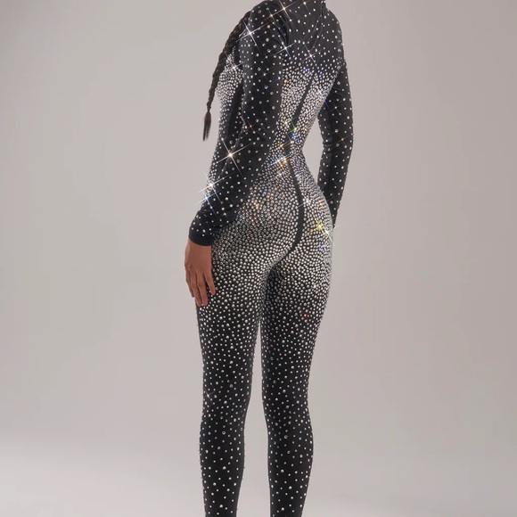 ALL ABOUT ME RHINESTONE JUMPSUIT - L - Picture 3 of 5